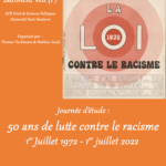 Journée d’étude : Cinquante ans de lutte contre le racisme